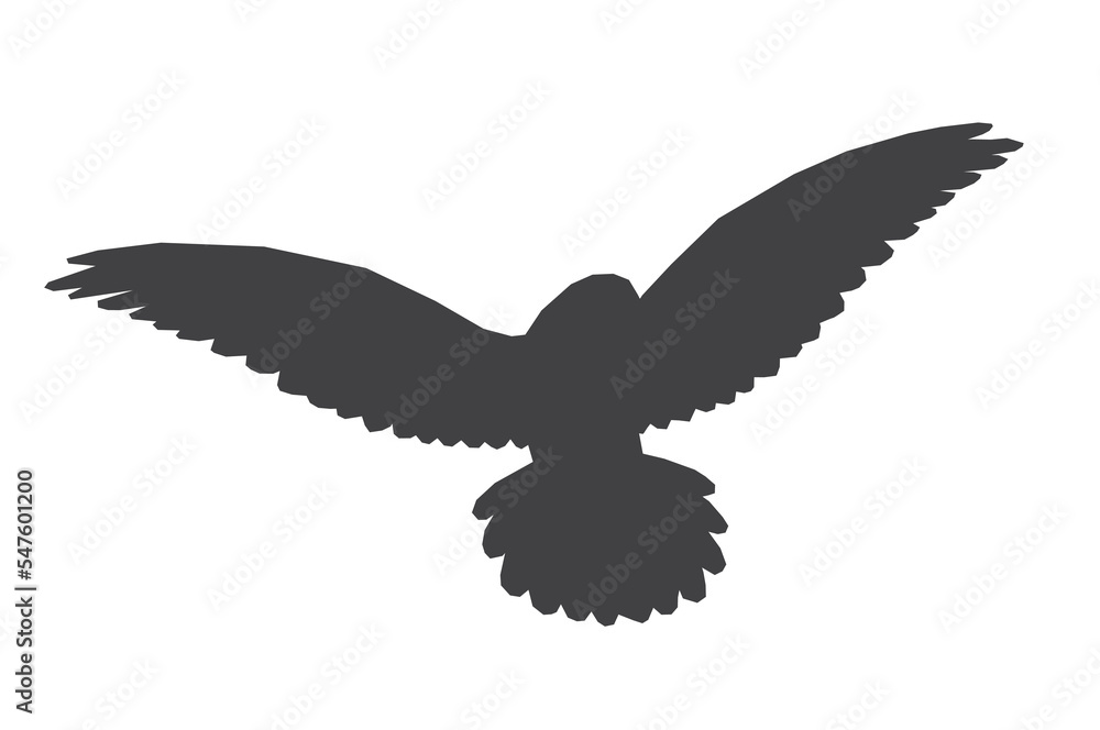 Obraz premium pigeon black silhouette illustration isolated on white background