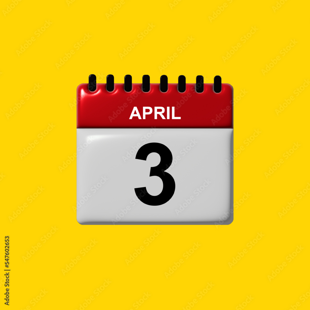 april 3d calendar vector design. april calendar design template. 3d calendar design vector illustration april 3d calendar vector design. april calendar design template. 3d calendar design vector illustration