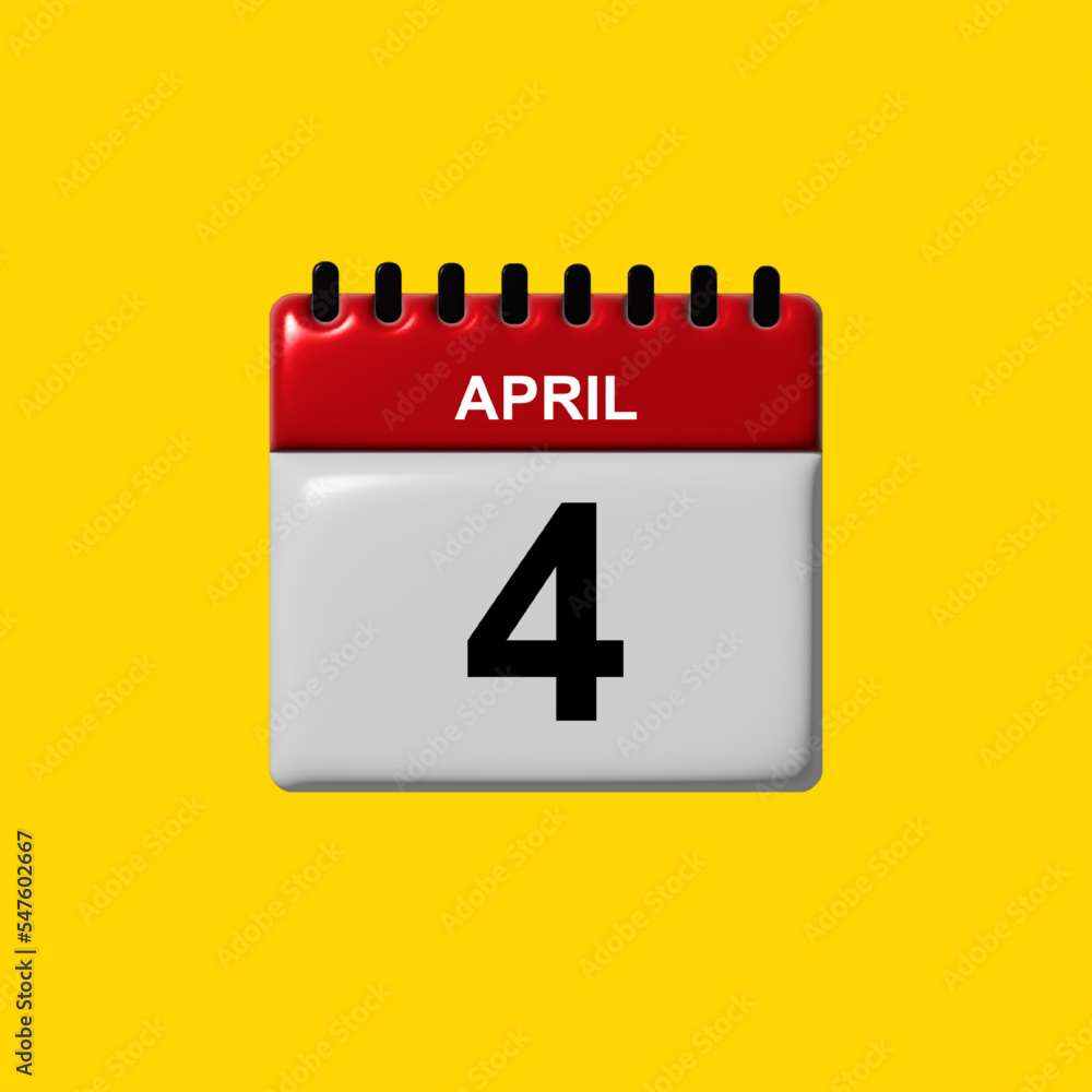 april 3d calendar vector design. april calendar design template. 3d calendar design vector illustration april 3d calendar vector design. april calendar design template. 3d calendar design vector illustration