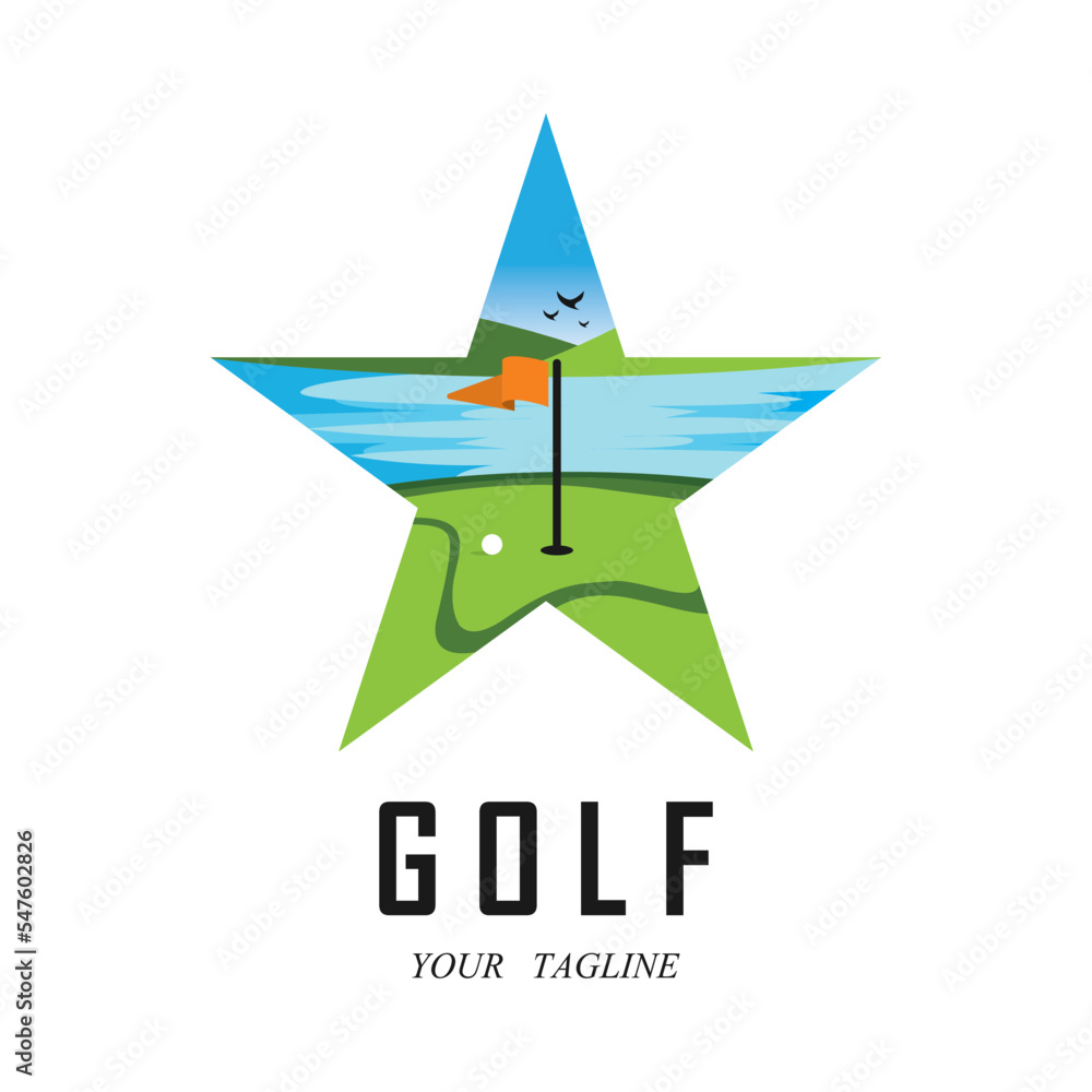 golf logo and vector with slogan template golf logo and vector with slogan template