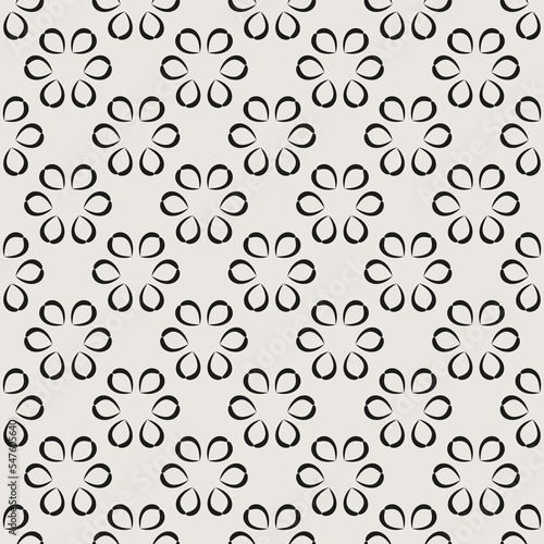 Obraz na płótnie Essential floral seamless vector pattern. Neutral geometry useful repeating pattern for packaging and backgrounds. w salonie