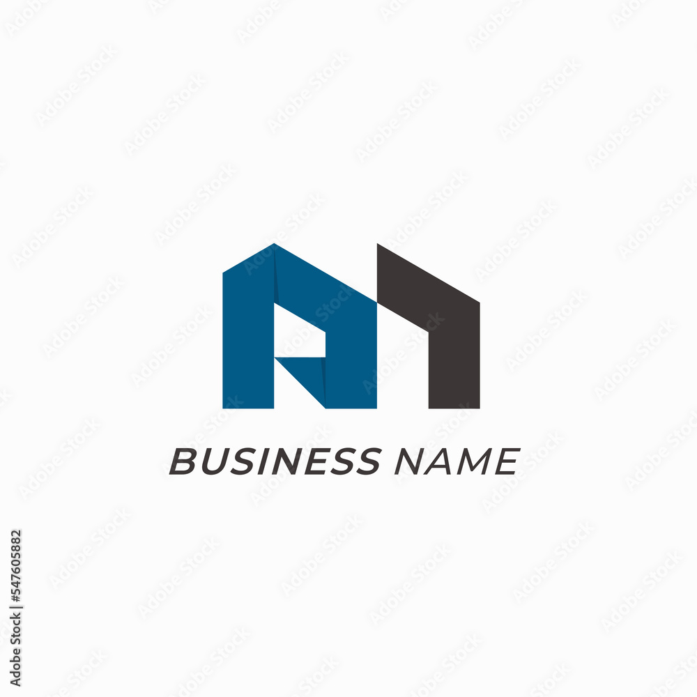 design logo combine letter R and letter M design logo combine letter R and letter M