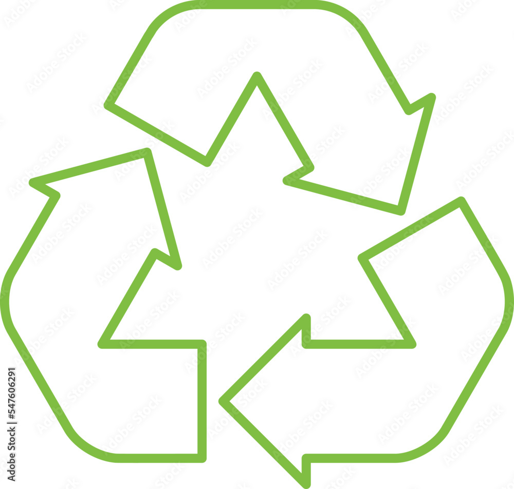 Triangle arrows recycle icons set vector illustration. Contour arrow reuse process or lyfecycle symbols in triangle shape for enviromental presentation or eco friendly services website Triangle arrows recycle icons set vector illustration. Contour arrow reuse process or lyfecycle symbols in triangle shape for enviromental presentation or eco friendly services website