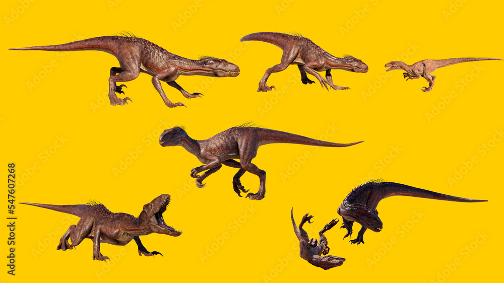 set of dinosaurs indoraptor