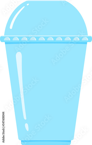 Drinking glasses isolated vector illustration. Transparent drinking glass for fresh beverages, smoothies or ice cream