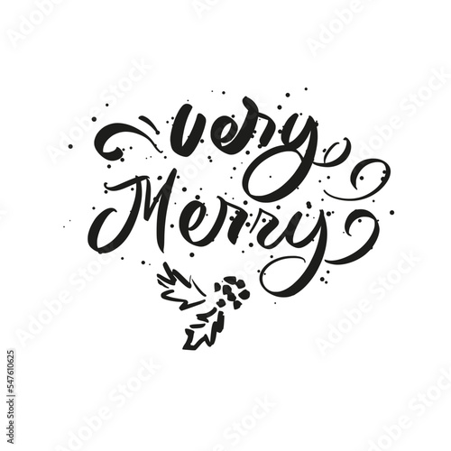 verry merry Christmas lettering 