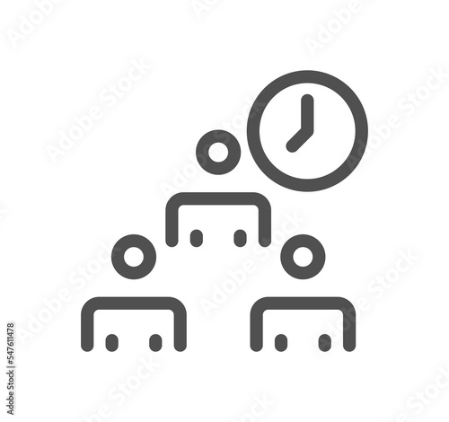 Timer and clock icon outline and linear symbol. 