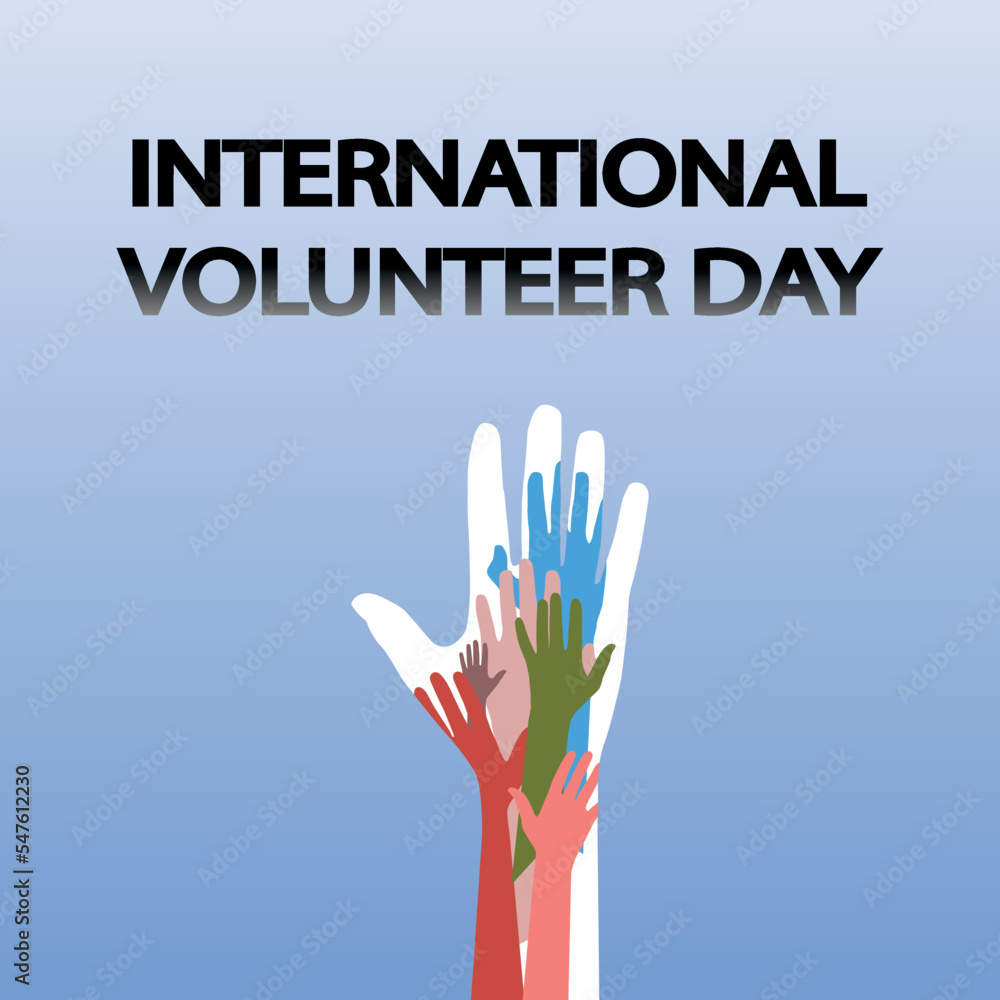 Fototapeta premium international volunteer day concept vector design