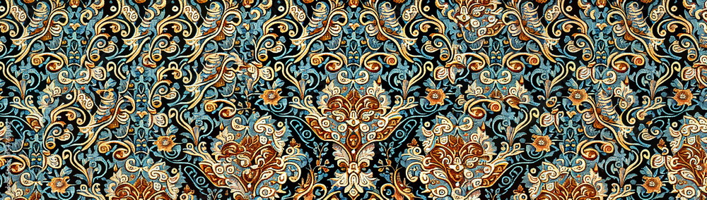 Colorful wallpaper brocade pattern Colorful wallpaper brocade pattern