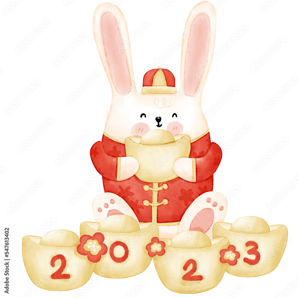 Chinese rabbit new year illustration Chinese rabbit new year illustration