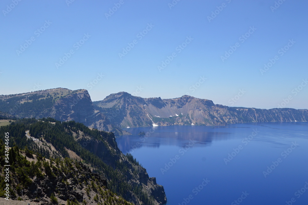 Panorama Mountain Landscape in Crater Lake National Park, Oregon