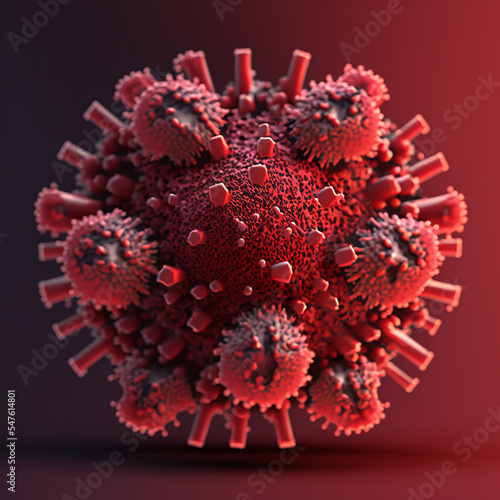 Corona Virus Nahaufnahme, ai generativ