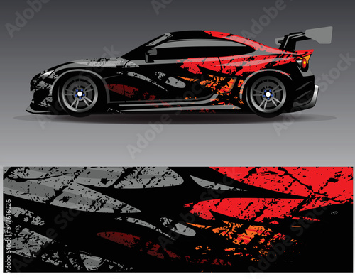 Graphic abstract stripe racing background designs for vehicle  rally  race  adventure and car racing livery