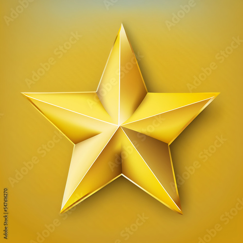 Yellow star vector for design or logo. Generative AI