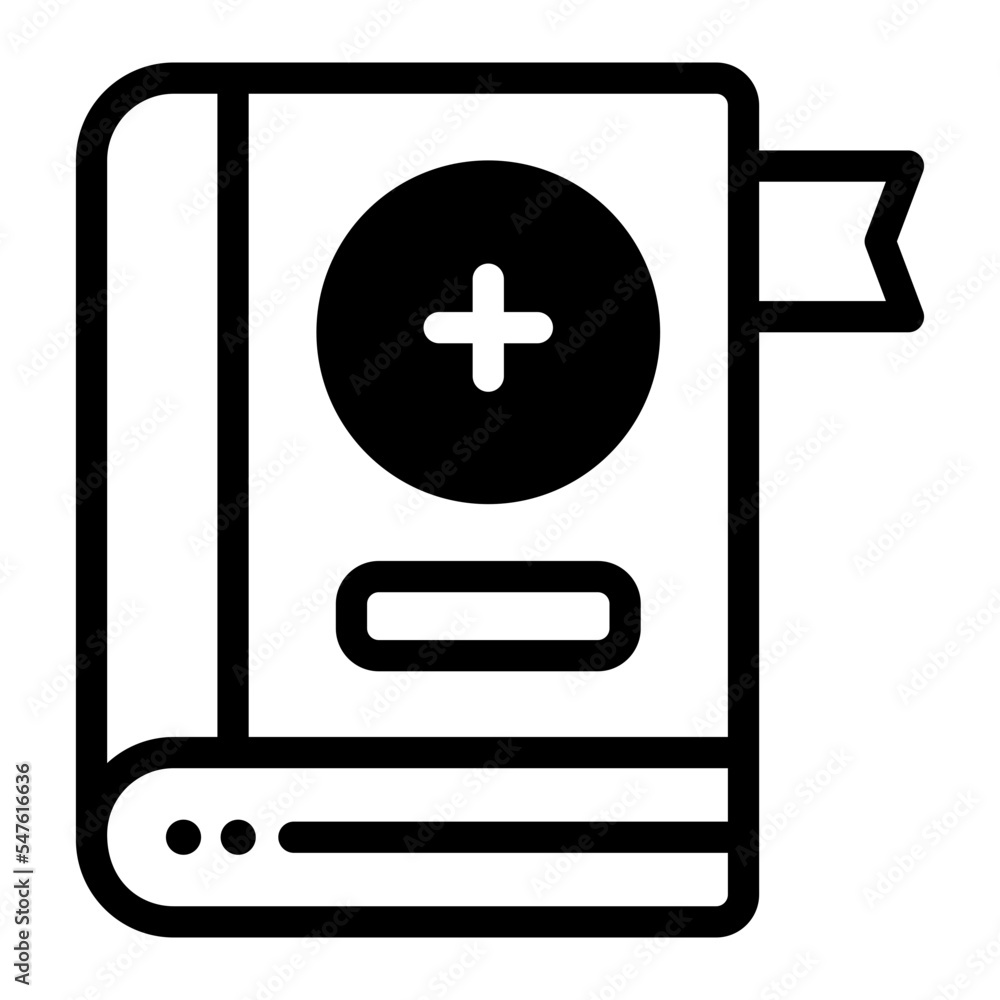 Fototapeta premium health medical book icon illustration