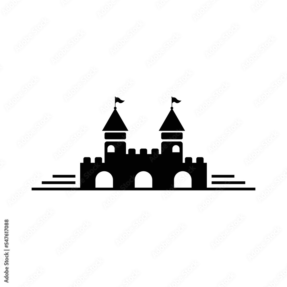 palace silhouette illustration, a simple vector design