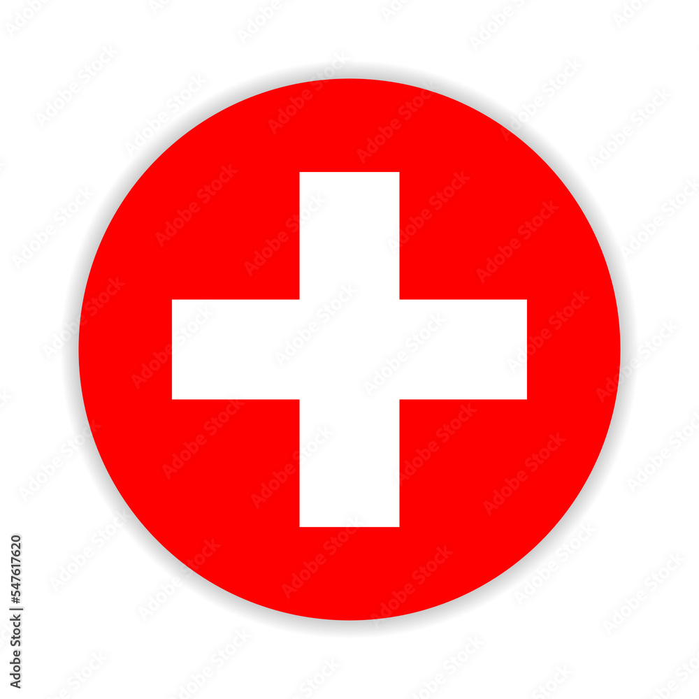 Round flag of Switzerland. Vector Illustration. Round flag of Switzerland. Vector Illustration.