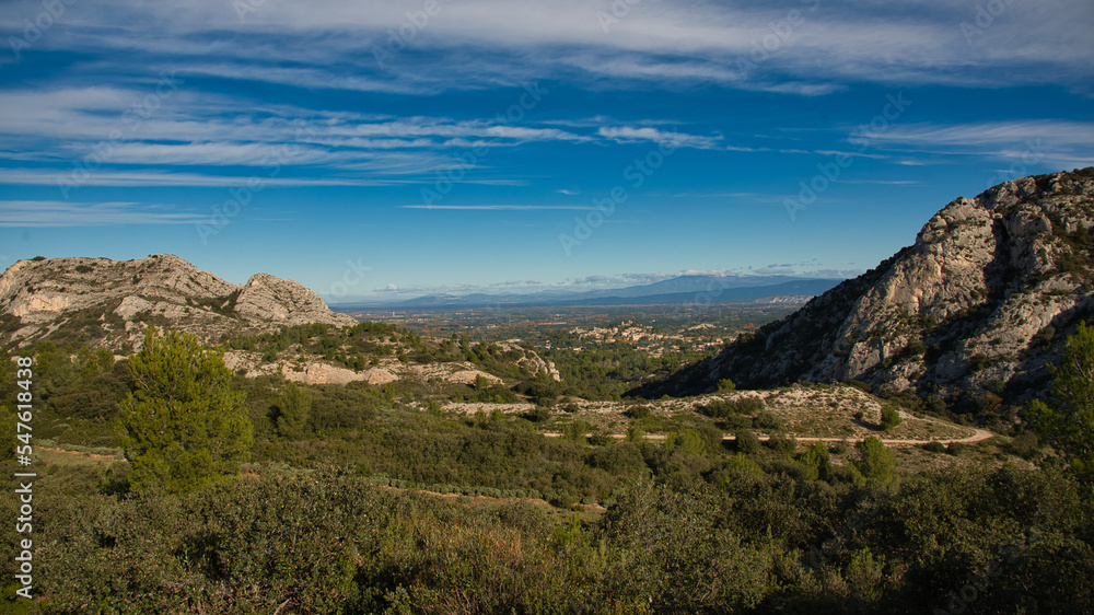 Landschaft in den Alpilles ind er Provence Landschaft in den Alpilles ind er Provence