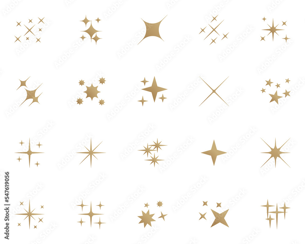 set of sparkle icons, glitter, effect set of sparkle icons, glitter, effect