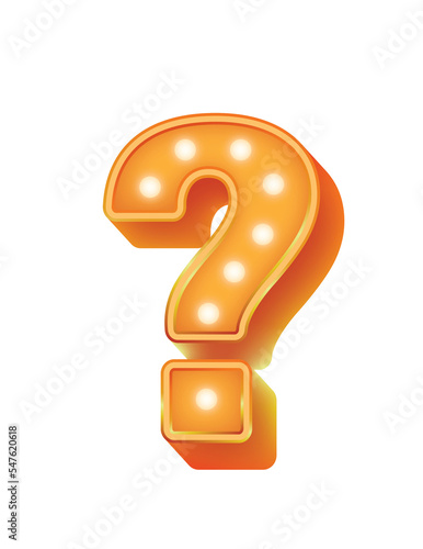 02 Symbol Bulb Light Orange Question Mark