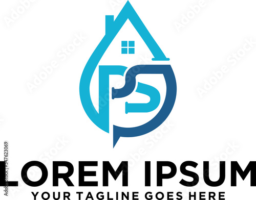 Plumber and Plumbing in PS letter logo