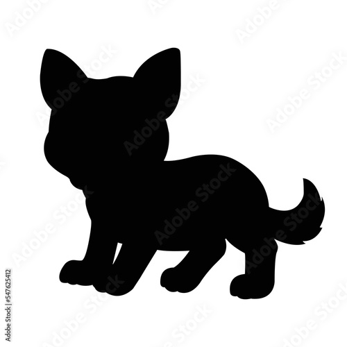 Dog silhouette vector isolated on white background animals silhouette set coloring book kids © soft flora