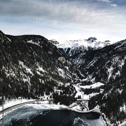 Icy roads in Switzerland  photo