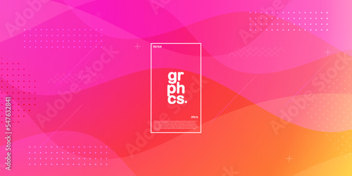 Modern abstract background. Colorful gradient wave pattern. Pink and orange Colors. Eps10 Vector Illustration.