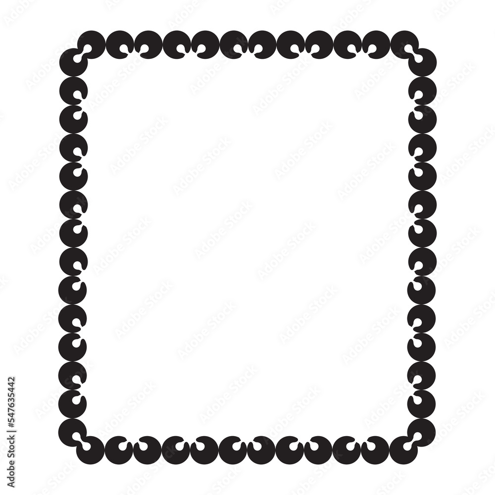 Fototapeta premium Frame, in the style of an ornament, Vector illustration eps 10, Art. 