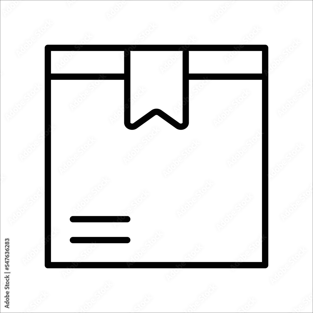 Cardboard box or delivery package. Vector illustration Cardboard box or delivery package. Vector illustration