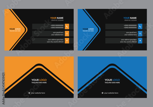 Modern business card template and creative.