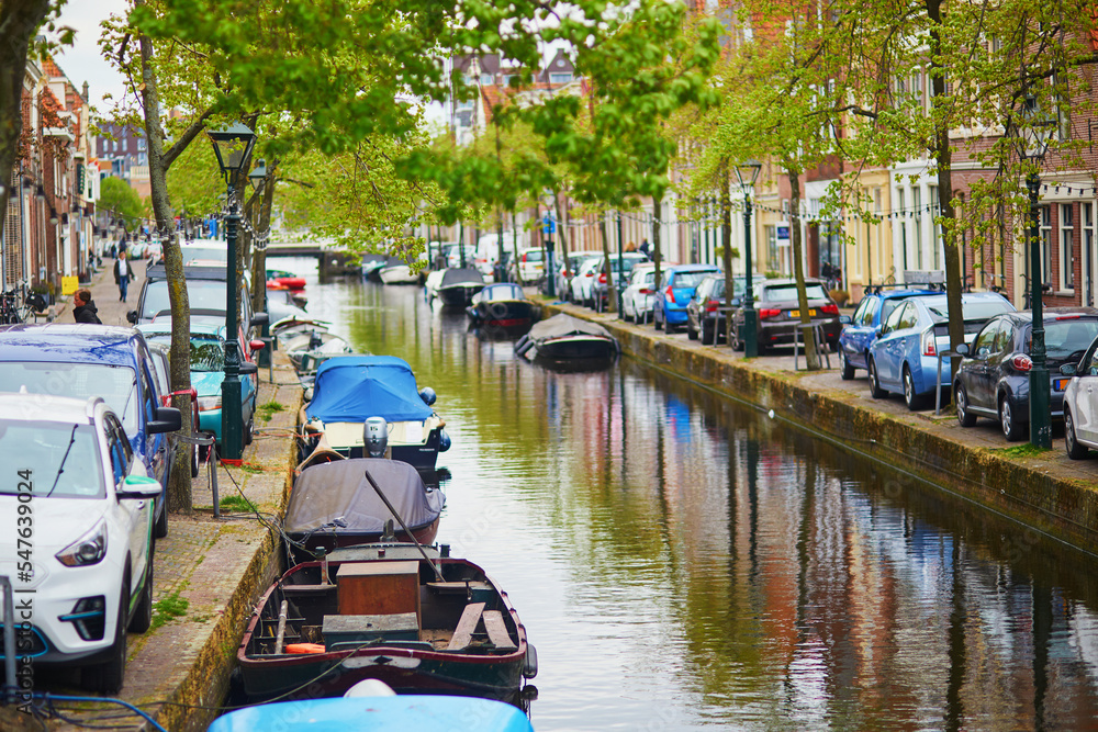 Scenic view of beautiful town of Alkmaar in Netherlands