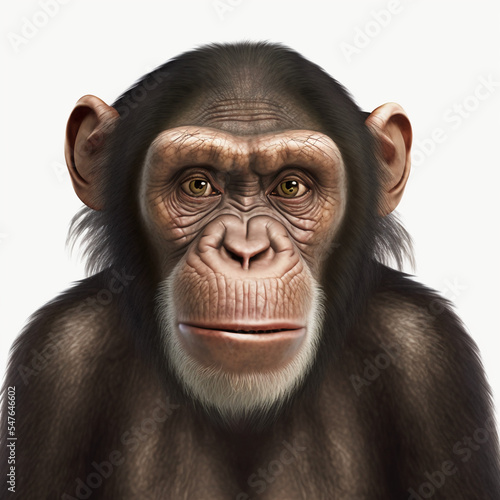 Chimpanzee. Generative AI © Worldillustrator