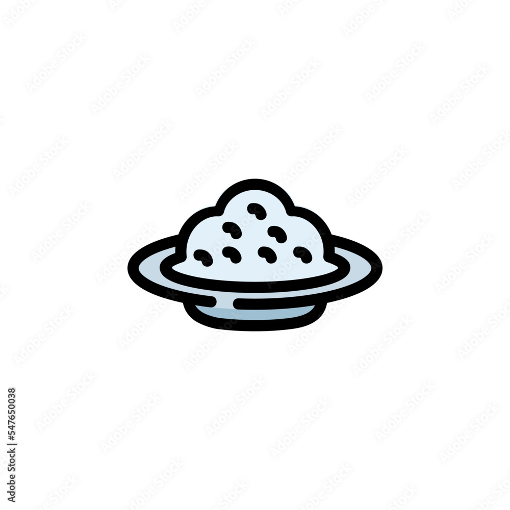 rice vector icon. food and beverage icon filled line style. perfect use for logo, presentation, application, website, and more. icon design color style rice vector icon. food and beverage icon filled line style. perfect use for logo, presentation, application, website, and more. icon design color style