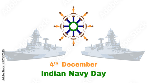 4th December, Indian navy day vector