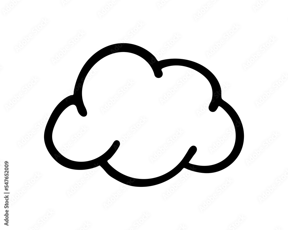 Doodle cloud. Hand-drawn vector illustration Doodle cloud. Hand-drawn vector illustration