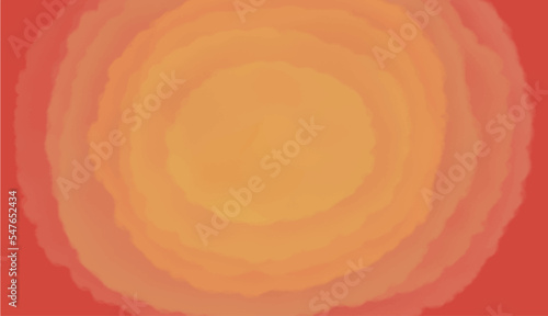 広がりイメージの水彩にじみ素材　オレンジグラデーション　太陽　16：9