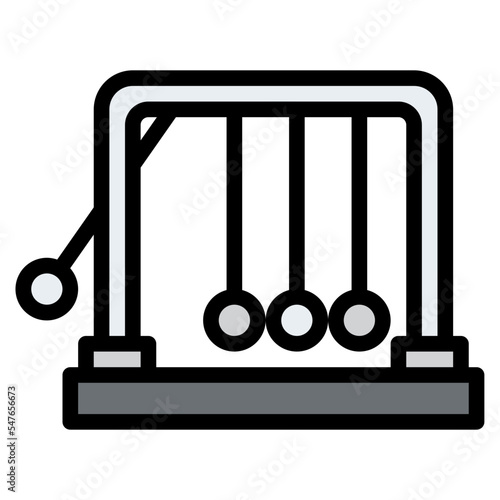 newtons cradle momentum physic science icon