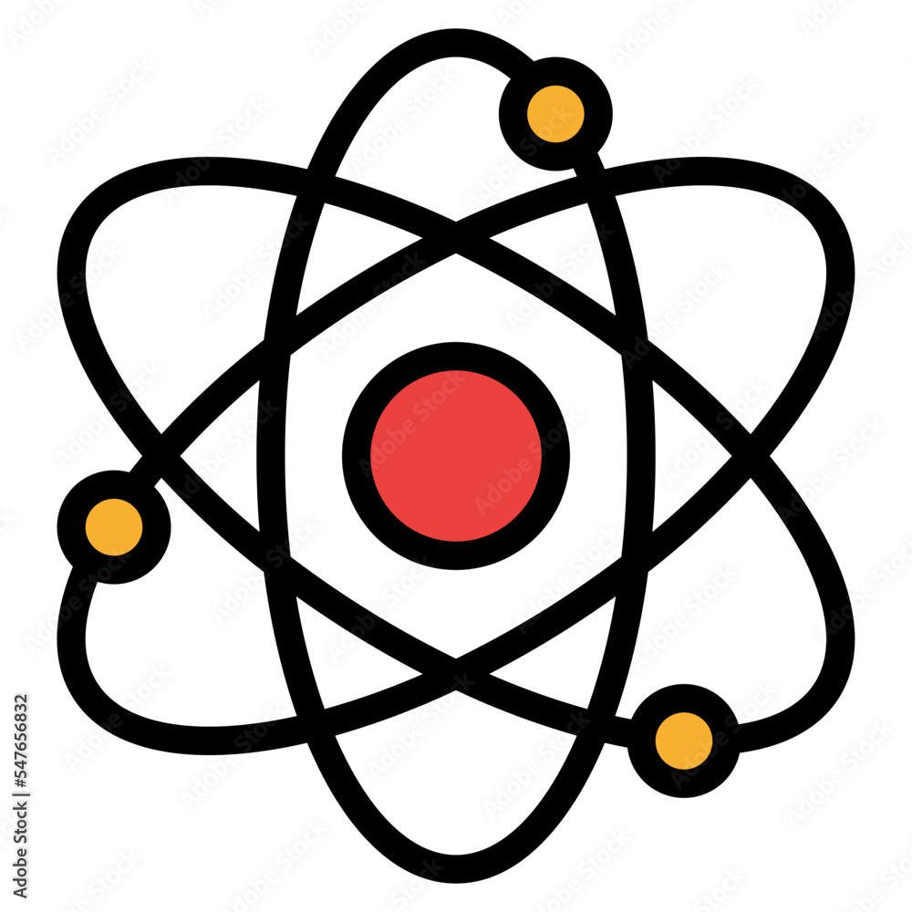 atom nuclear physic science icon atom nuclear physic science icon