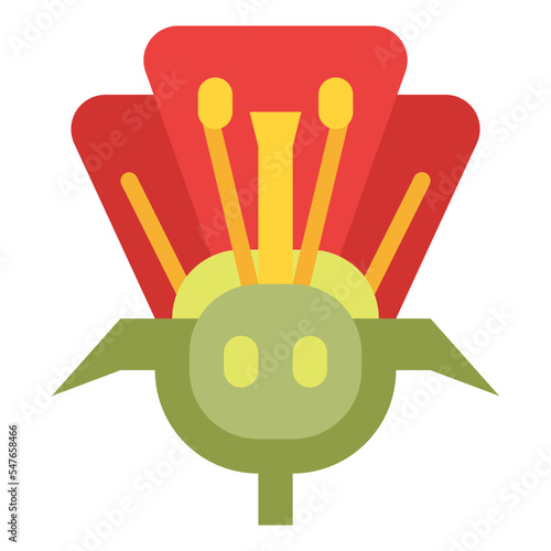 biology flower fertilization science icon