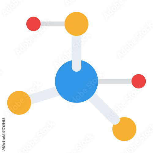 molecular cell chemistry science icon