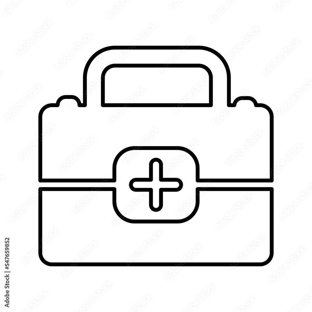 First Aid Kit Symbol And Medical Services Icon in Line Style First Aid Kit Symbol And Medical Services Icon in Line Style
