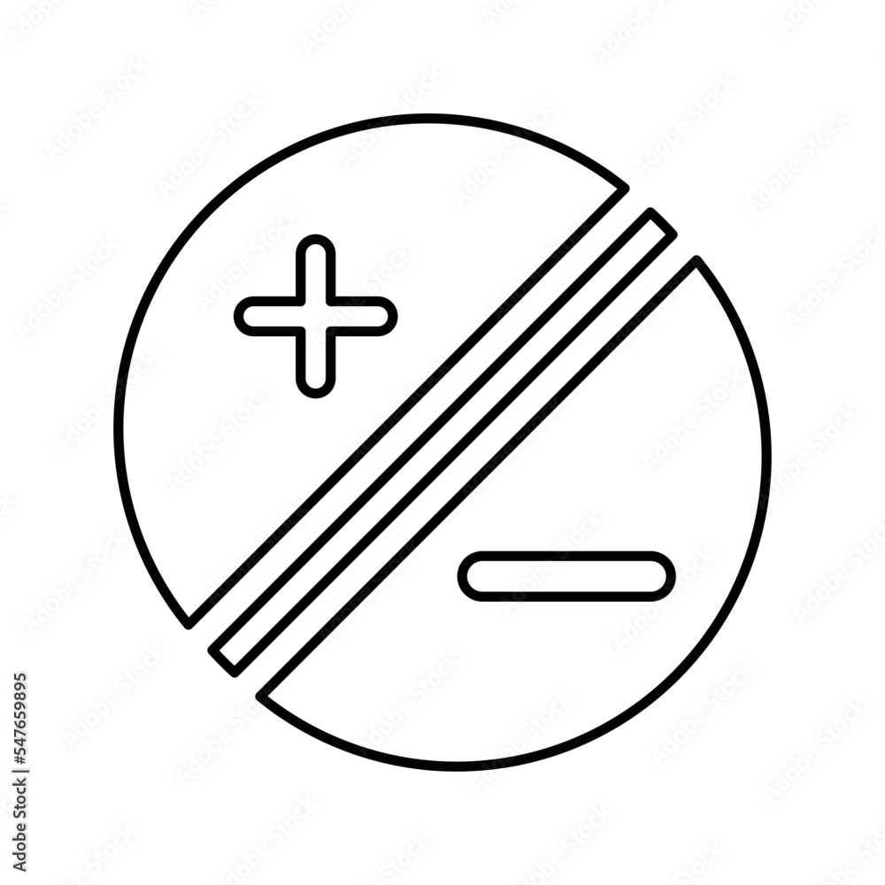 Obraz premium Contrast Icon in Line Style