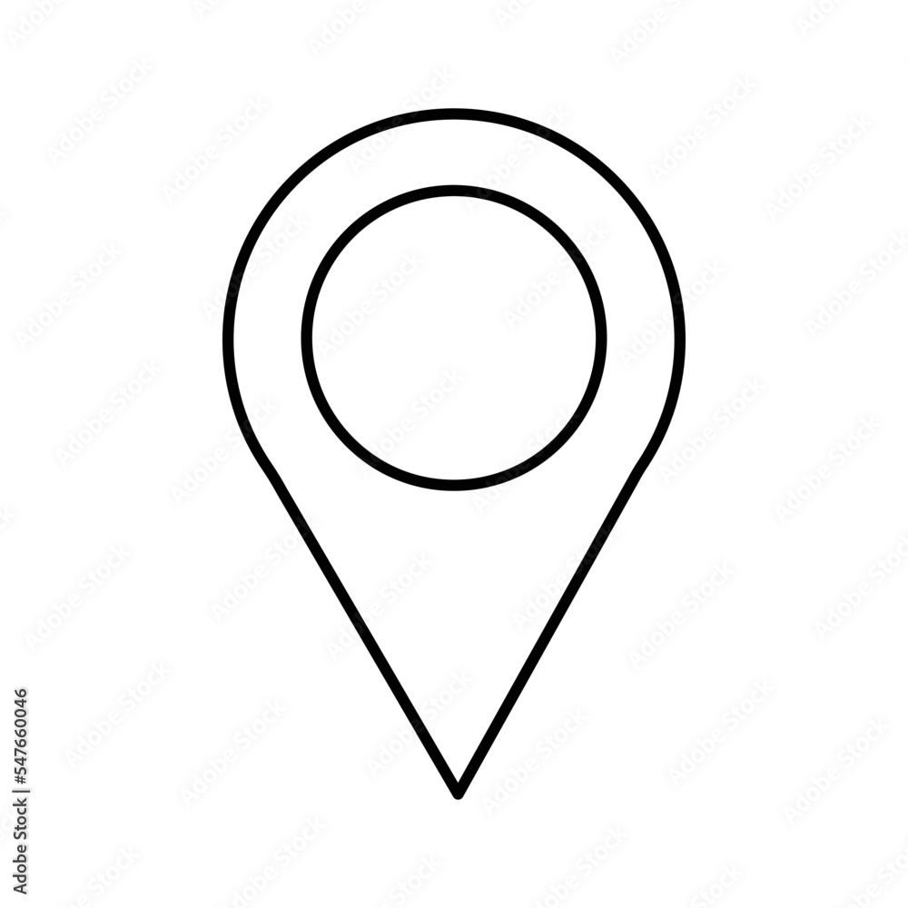 Location Pin Icon in Line Style Location Pin Icon in Line Style