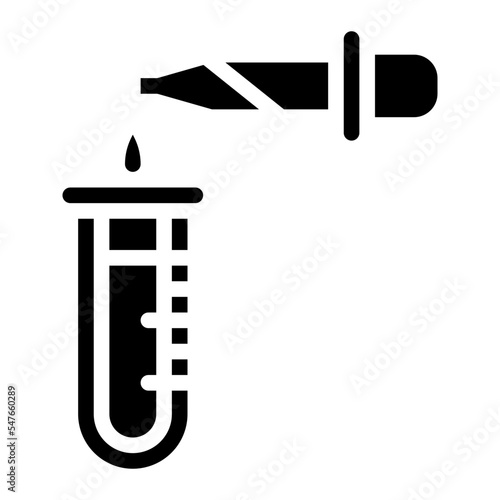 eyedropper test tube laboratory science icon