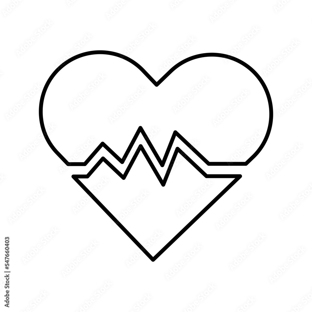 Heartbeat Icon in Line Style Heartbeat Icon in Line Style