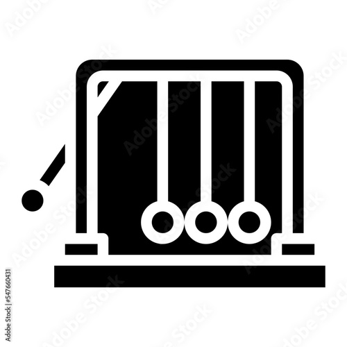 newtons cradle momentum physic science icon
