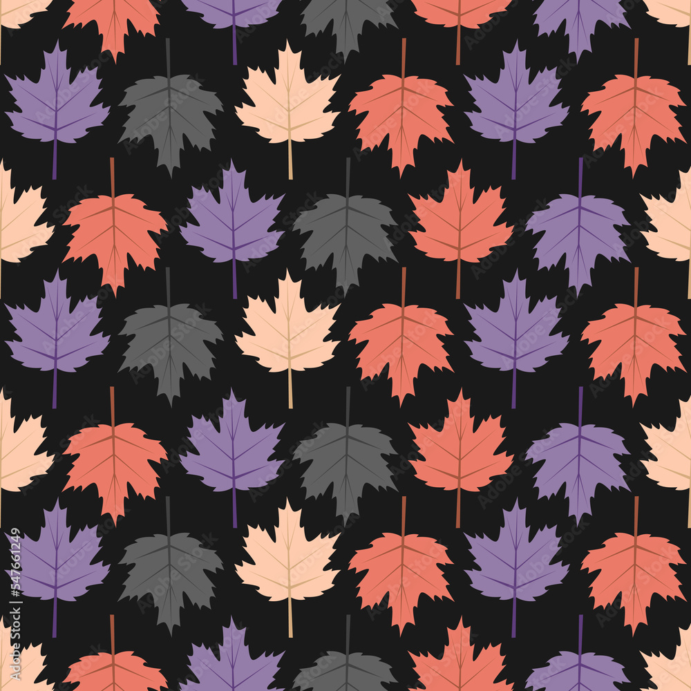 Maple leaves seamless pattern vector background Maple leaves seamless pattern vector background