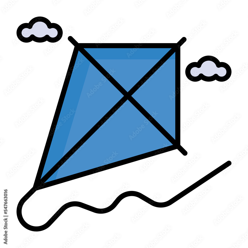 Kite, flying, festival icon in modern style for website mobile logo app ...