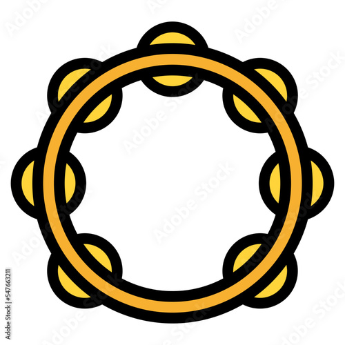 tambourine music sound rhythm icon
